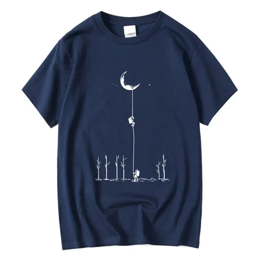 Cool Funny Astronaut T-Shirt – Top Quality 100% Cotton Summer Tee